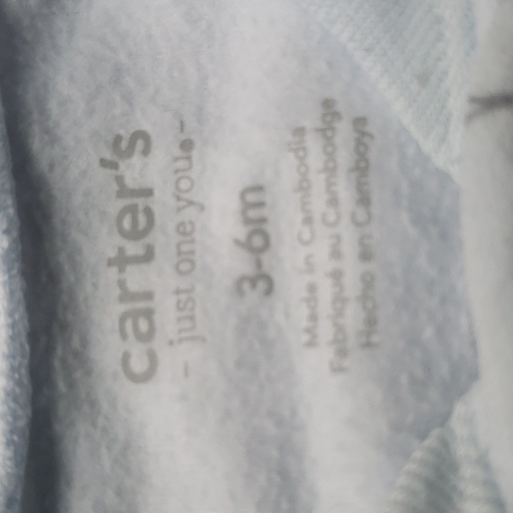 Bundle of 2 VGUC Carter's Fleece Sleep Sacks Wearable Blankets Size 3-6 Months - Picture 3 of 9